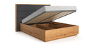 Designer Holzbett Valent aus massiver Eiche mit Stauraum