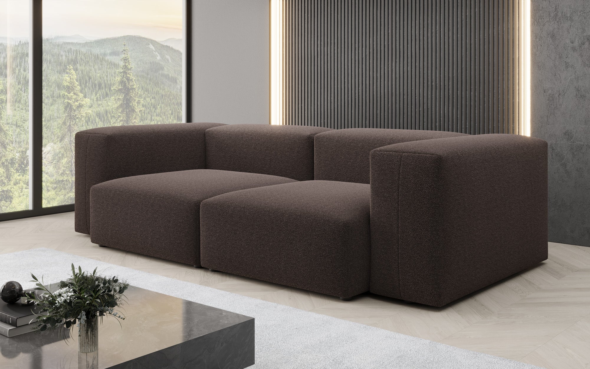 Designer 2 Sitzer Sofa Snug in Bouclé