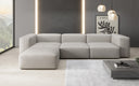 Designer Ecksofa Snug in Echtleder