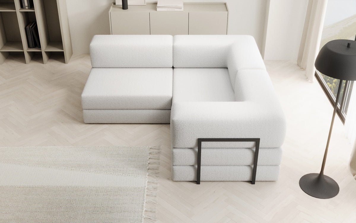 Designer Sofa Lazy L Mini in Bouclé