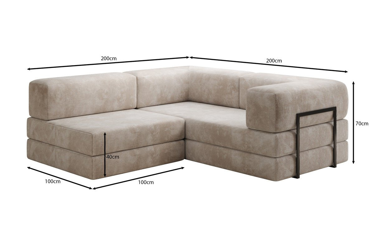 Designer Sofa Lazy L Mini in Cord