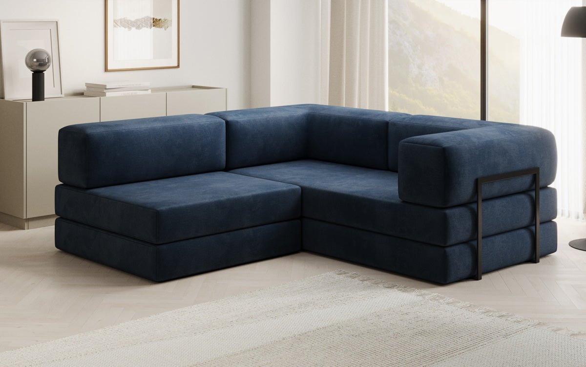 Designer Sofa Lazy L Mini in Samt