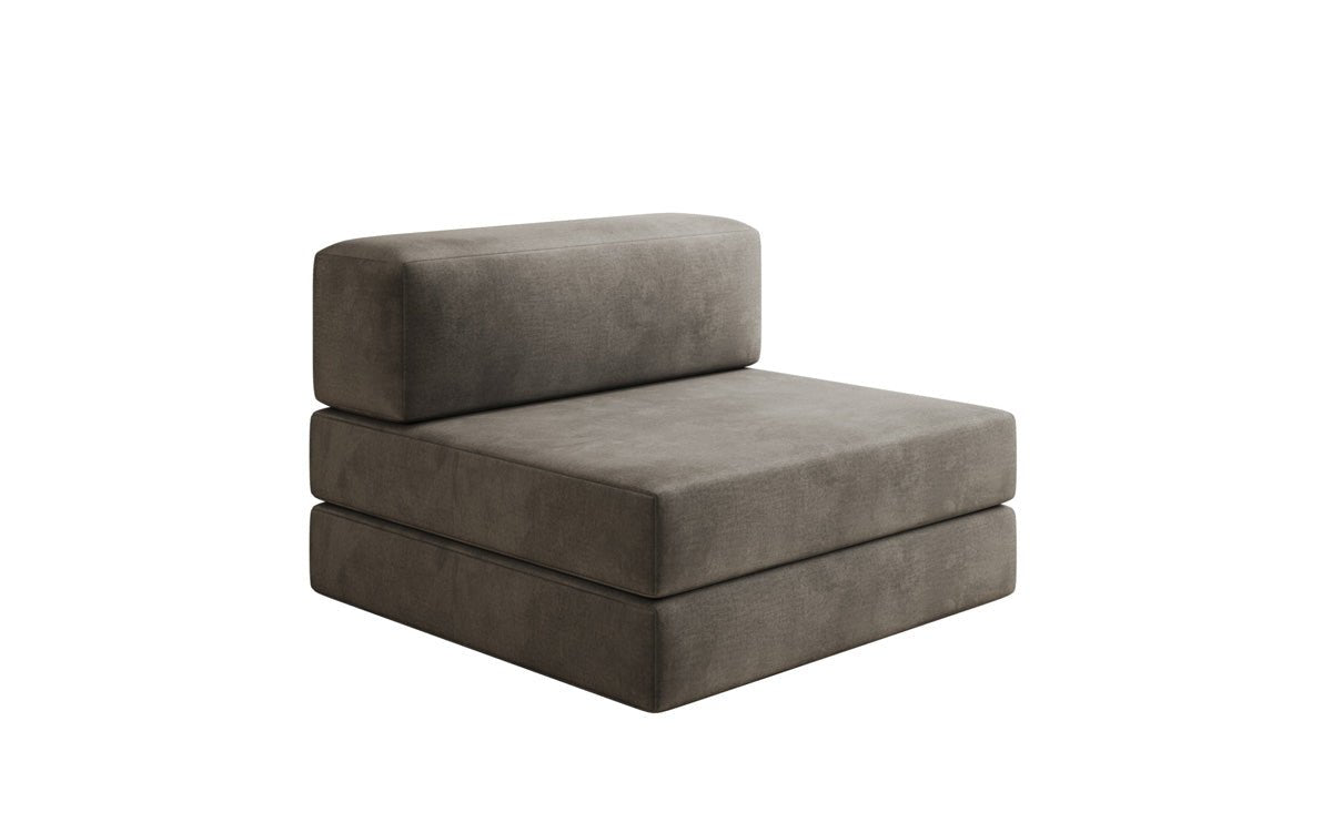 Designer Sofa Mittelmodul Lazy in Samt