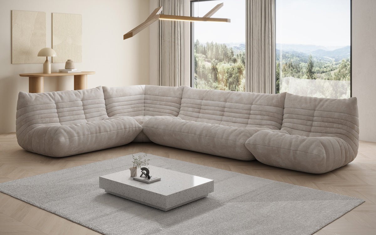 Designer Sofa Wohnlandschaft Calmo in Cord