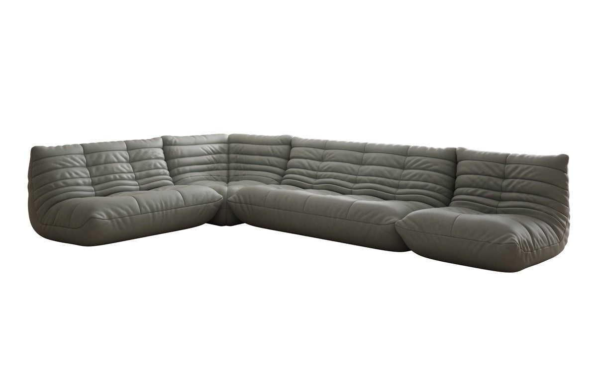 Designer Sofa Wohnlandschaft Calmo in Echtleder