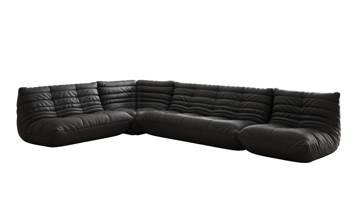Designer Sofa Wohnlandschaft Calmo in Echtleder