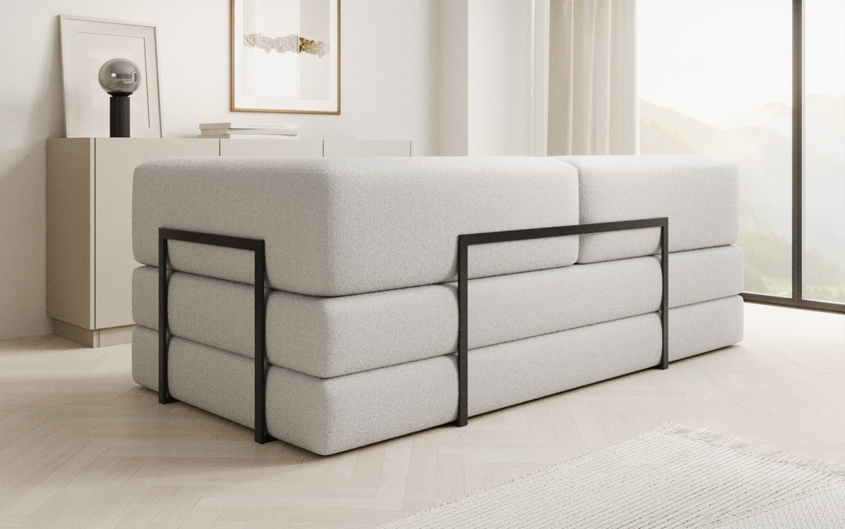 Designer Sofa/Chaise Longue Lazy in Bouclé