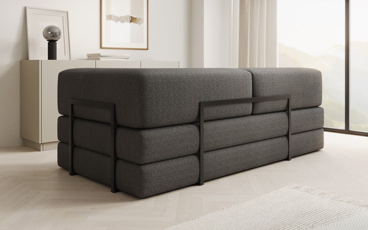 Designer Sofa/Chaise Longue Lazy in Bouclé