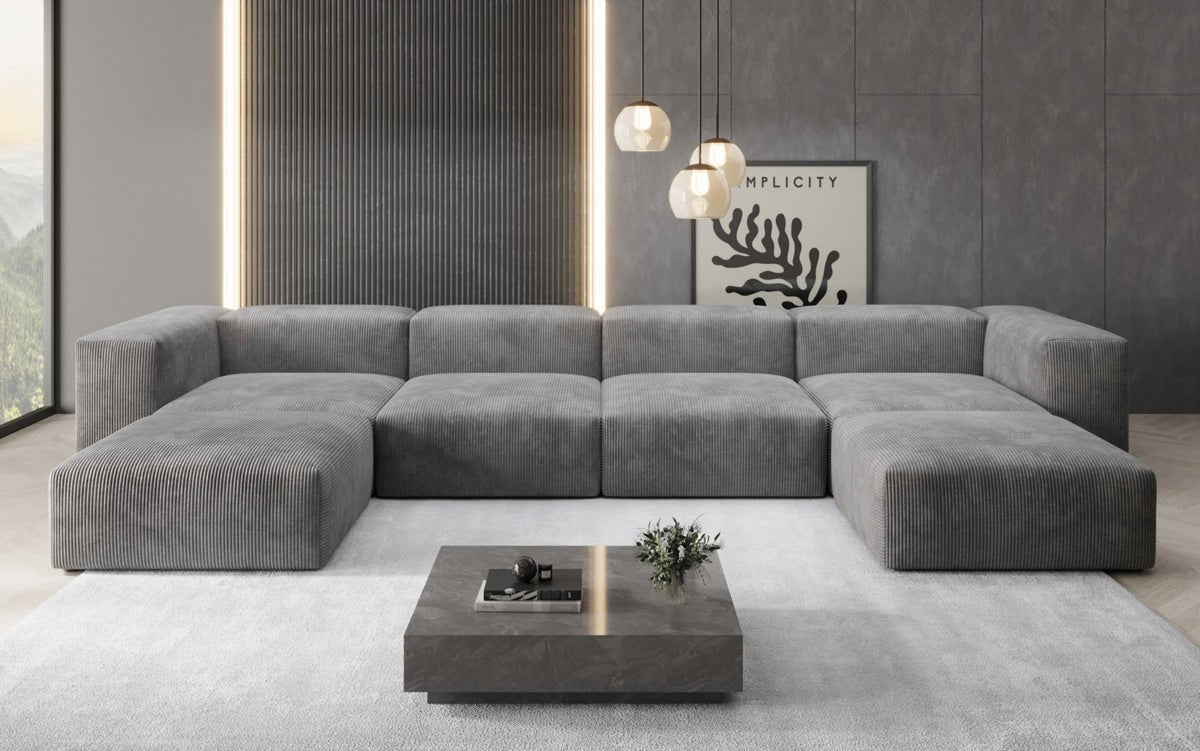 Designer U Sofa Snug in Cord
