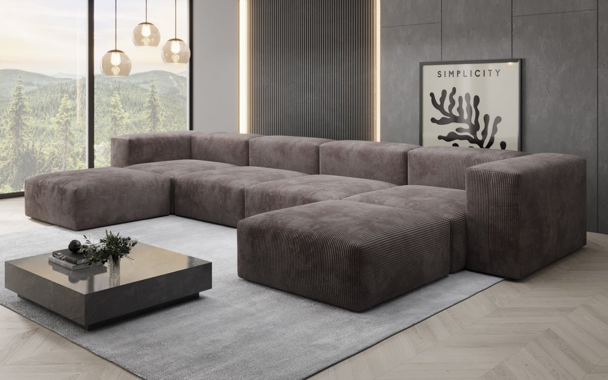 Designer U Sofa Snug in Cord
