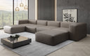 Designer U Sofa Snug in Echtleder