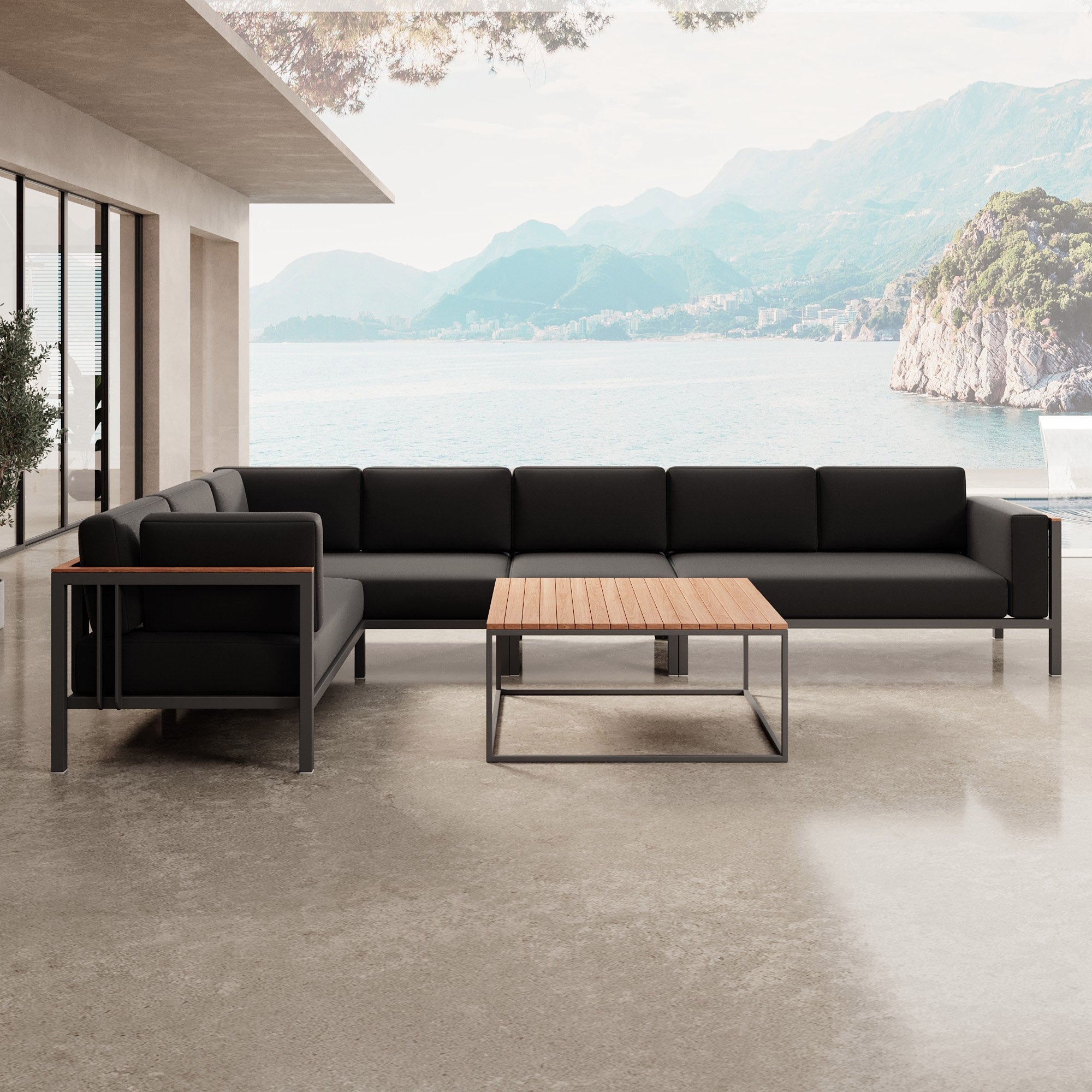 Euphoria – L-Maxilounge & Tisch aus Aluminium | Aevora™ Kollektion