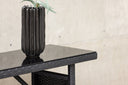 Garten Beistelltisch Pandora - Aus Rattan und Glas in Schwarz