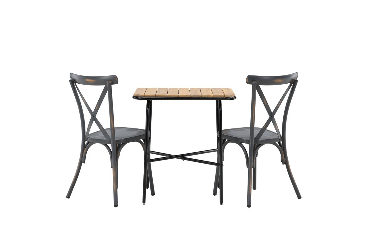 Garten Cafegruppe Living – 3-teiliges Gartenmöbel-Set mit Stühlen aus Aluminium