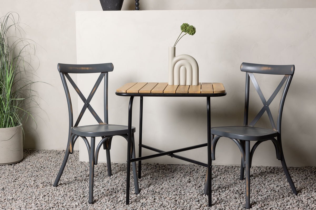 Garten Cafegruppe Living – 3-teiliges Gartenmöbel-Set mit Stühlen aus Aluminium