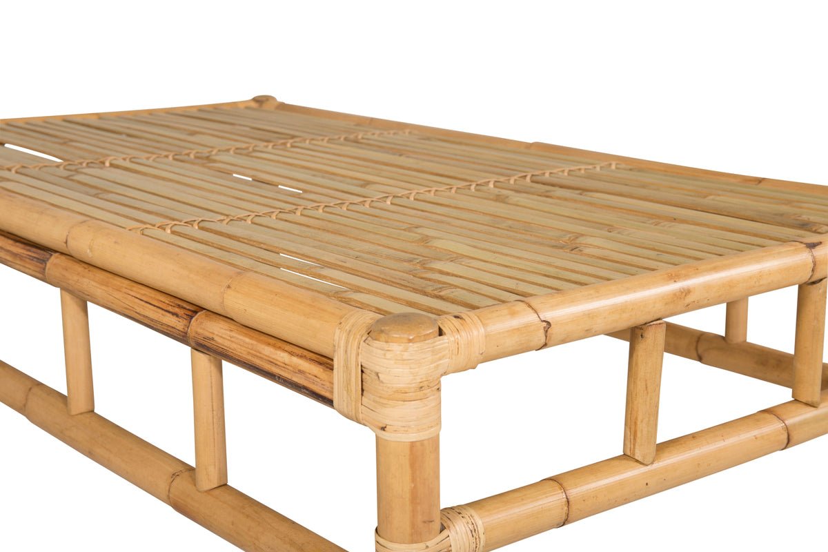 Garten Couchtisch Zypern - Aus Rattan und Bambus in Natur-Optik