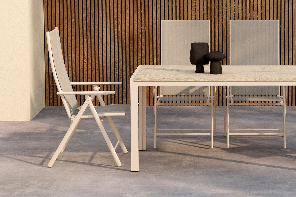 Garten Essgruppe Lorette – 5-teiliges Gartenmöbel-Set in Schwarz oder Beige