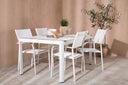 Garten Essgruppe Mareike – Weißes Gartenmöbel-Set in 2 Größen
