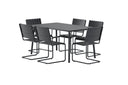Garten Essgruppe Moraya – 7-teiliges Set aus Stahl/Polywood in 2 Farben