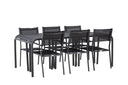 Garten Essgruppe Toni – 7-teiliges Gartenmöbel-Set aus Aluminium
