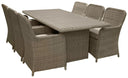 Garten Essgruppe Valencia” – 7-teiliges Gartenmöbel-Set aus Polyrattan