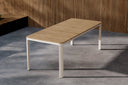 Garten Esstisch Ätna - 210x90 cm in Beige mit einer Tischplatte aus Aintwood