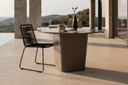 Garten Esstisch Calma - Ø 120cm aus braunem Aluminium