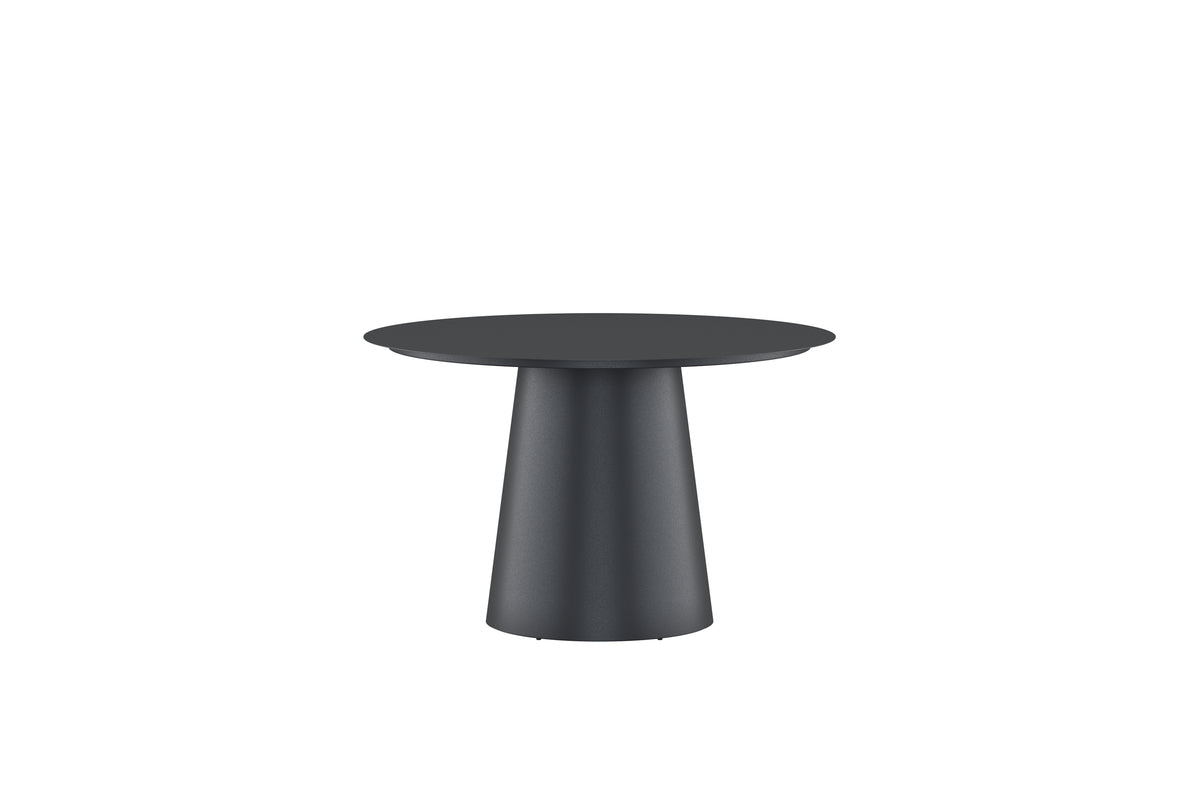 Garten Esstisch Solea - Ø 120cm aus Aluminium in Schwarz oder Beige