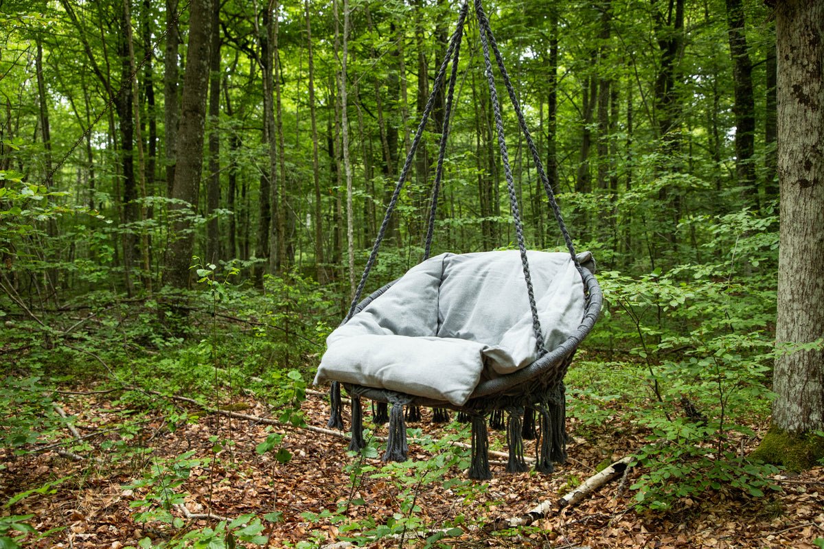 Garten Hängesessel Vera - aus Polyester in Weiß oder Grau