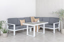 Garten Loungeset Adam – mit Tisch aus Aluminium & Glas
