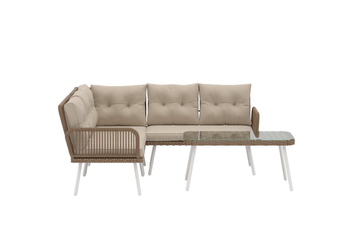 Garten Loungeset Deco – in Beige für Garten, Terrasse & Balkon