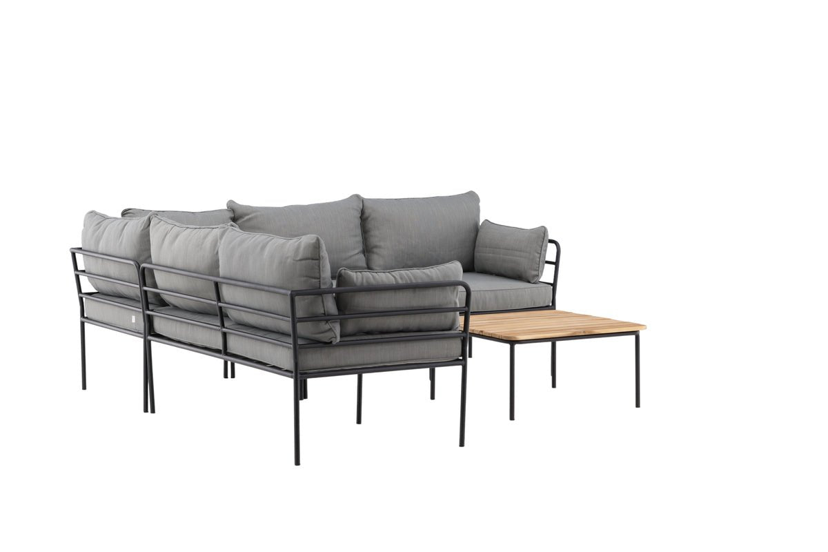 Garten Loungeset Felicita – Ecksofa mit 4 Sitzplätzen und Couchtisch