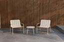 Garten Loungeset Iverna – 3-teiliges Set mit rundem Tisch und Stühlen aus Stahl
