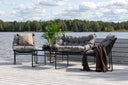 Garten Loungeset Marvella – 4-teiliges Outdoor-Sofa-Set in Schwarz mit Polstern