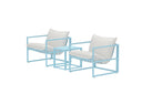 Garten Loungeset Vero – 3-teiliges Set in Hellblau inklusive Kissen