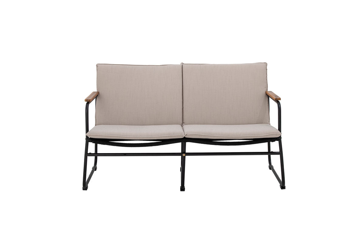 Garten-Sofa Avi – warmes Akazienholz mit geflochtener Optik