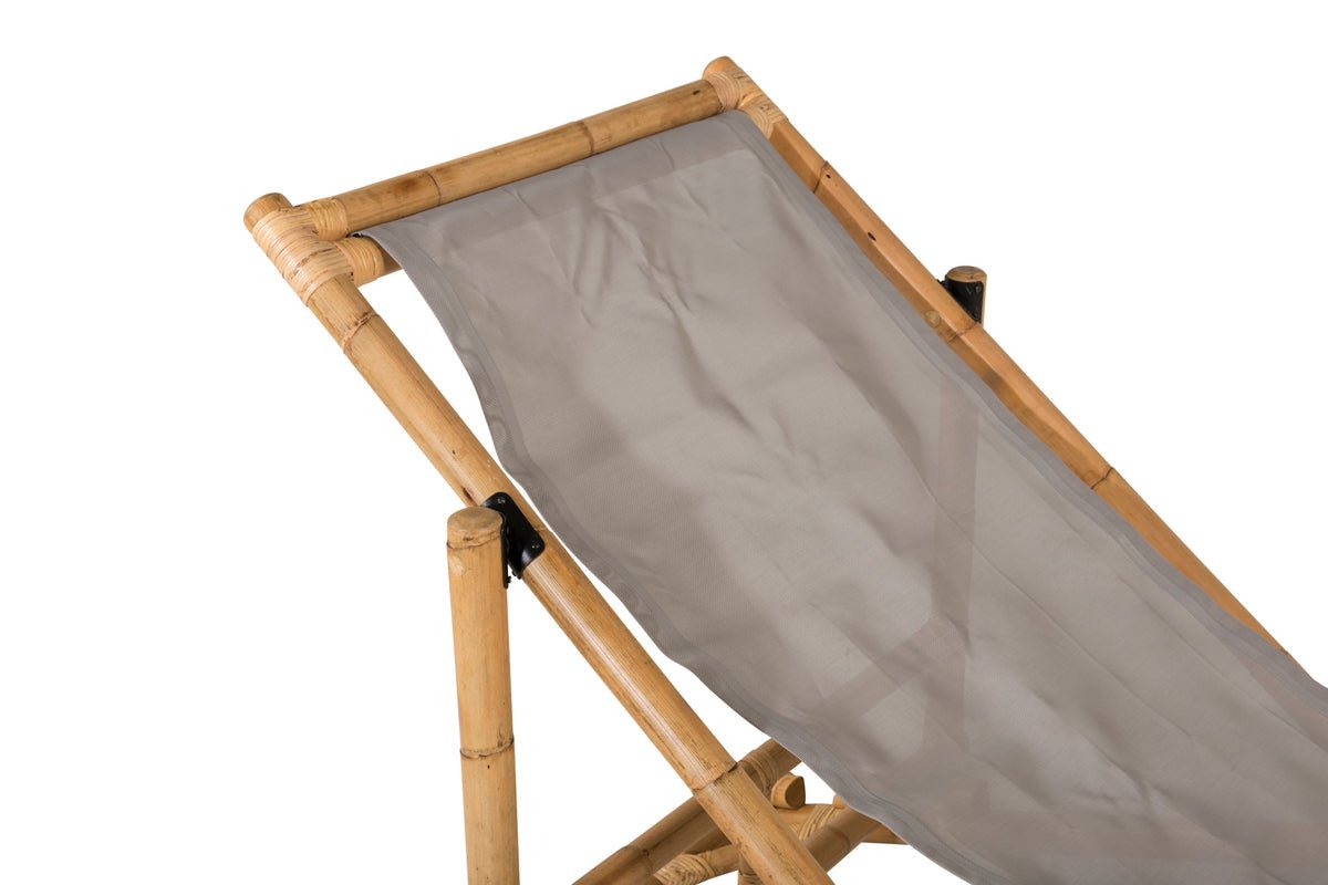 Garten Sonnenliege Coco - aus Rattan und Textilene in Naturoptik
