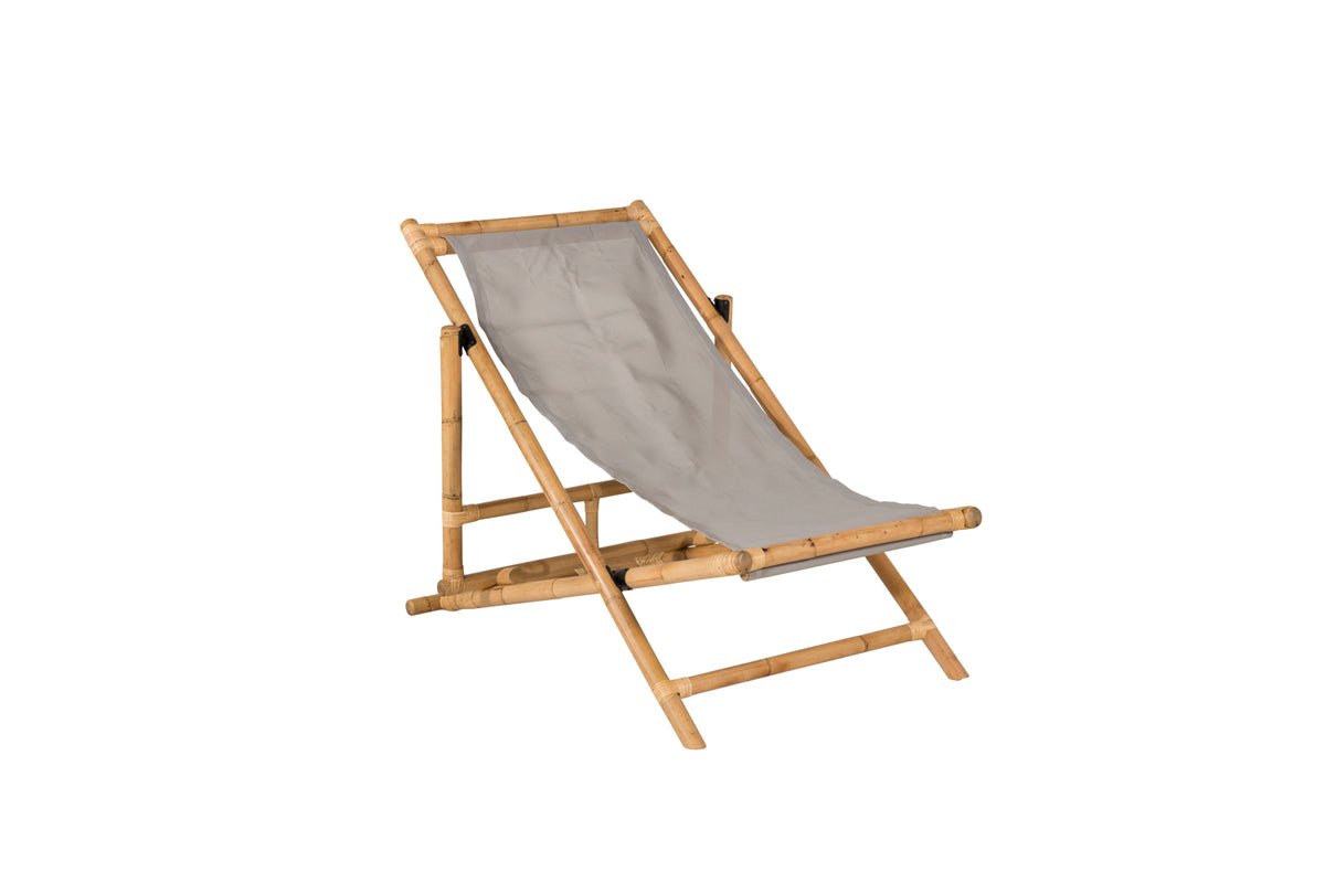 Garten Sonnenliege Coco - aus Rattan und Textilene in Naturoptik