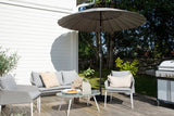 Garten Sonnenschirm Palma – Ø270 cm verfügbar in Weiß, Schwarz, Grau und Blau