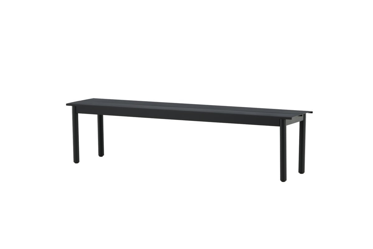 Gartenbank Egypt - aus robustem schwarzem Aluminium