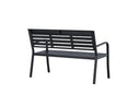 Gartenbank Mineral - Zeitloses Design aus schwarzem Aluminium
