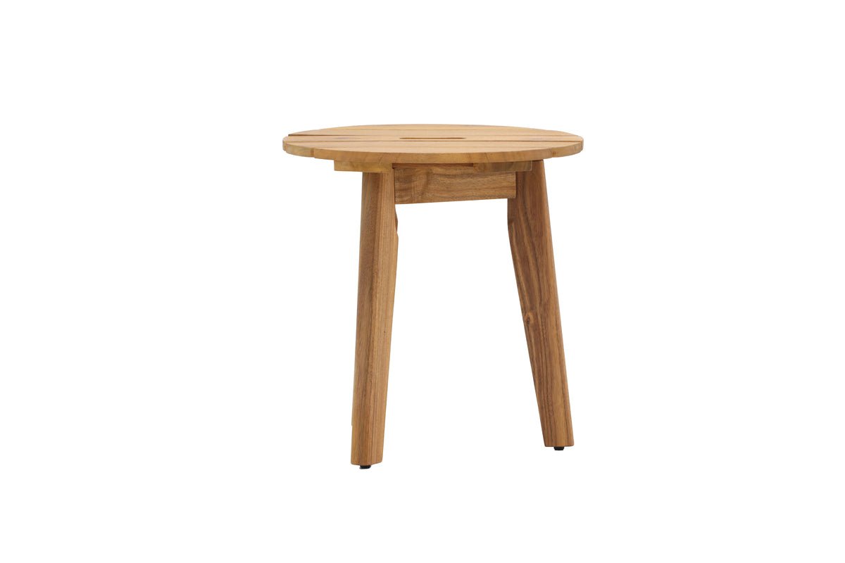 Gartentisch Nia - ein runder Beistelltisch aus hochwertigem Akazienholz