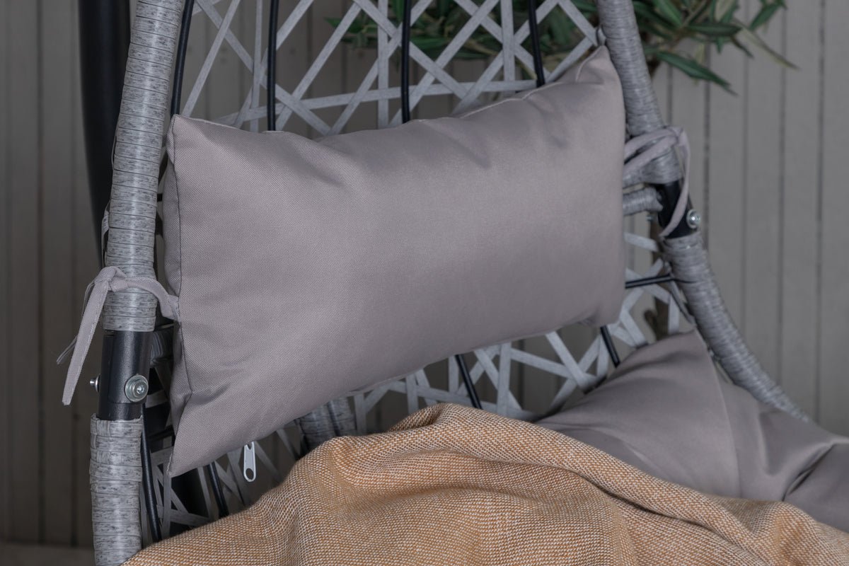 Hängesessel Brittany - aus Rattan/Metall in Schwarz, Grau