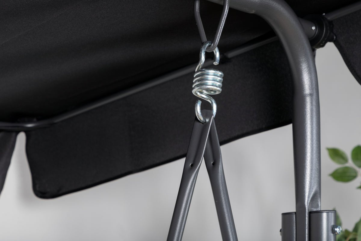 Hollywoodschaukel Sandy - für 3 Personen in Schwarz