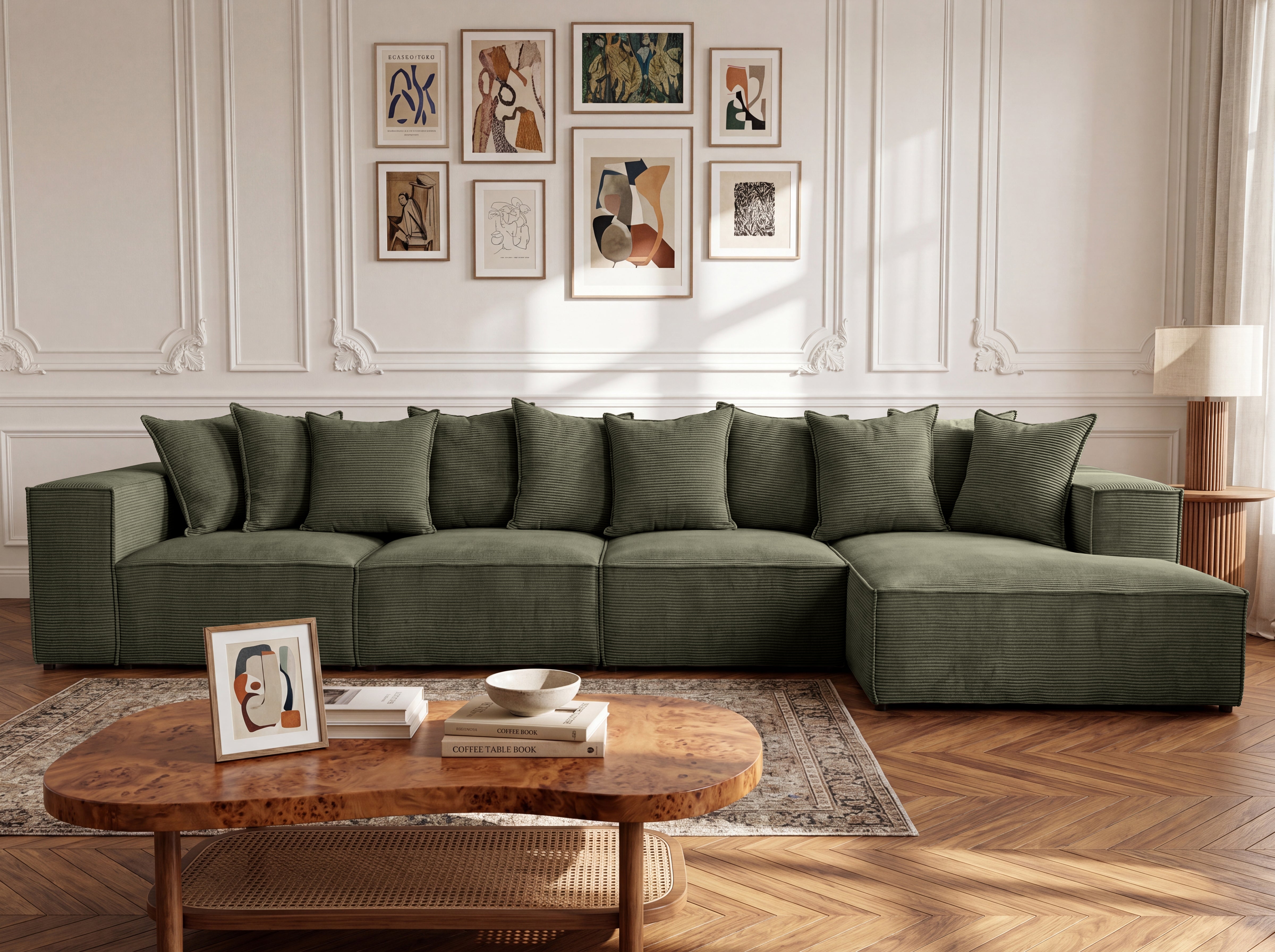 Designer Sofa Largo L Maxi in Cord