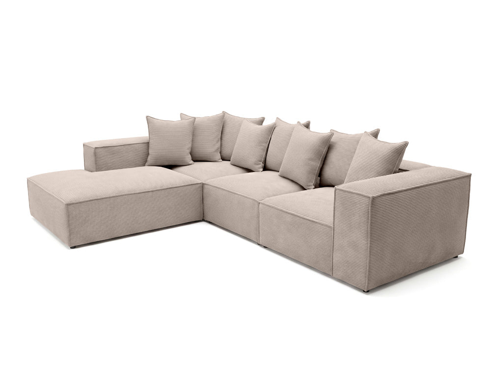 Designer Sofa Largo mit langer Ottomane in Cord