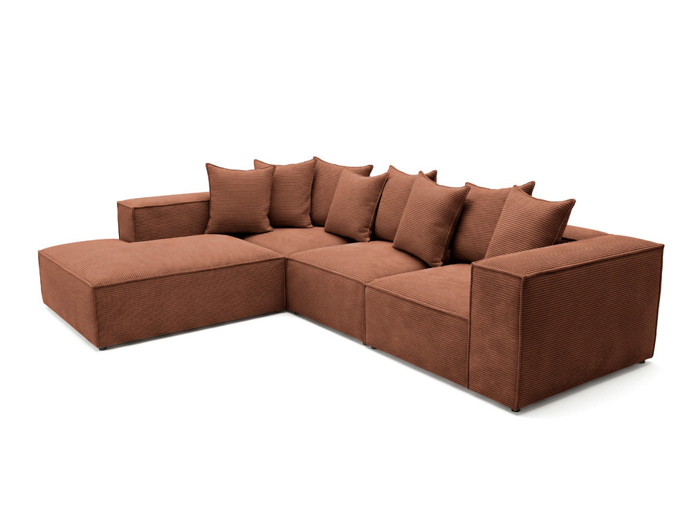 Designer Sofa Largo mit langer Ottomane in Cord