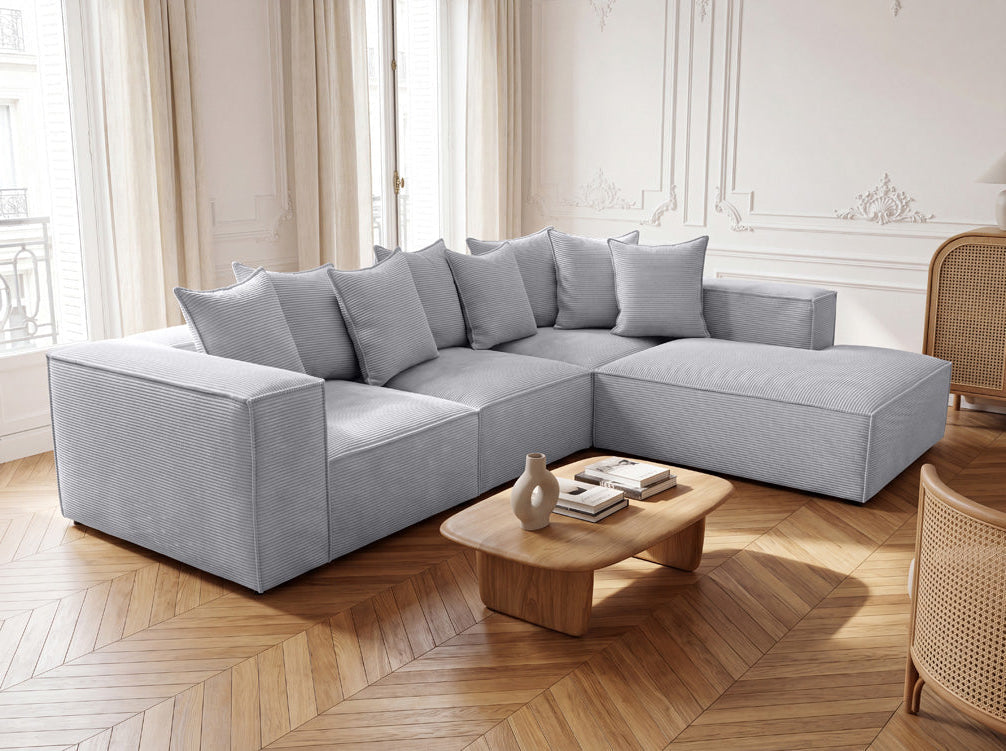 Designer Sofa Largo mit langer Ottomane in Cord