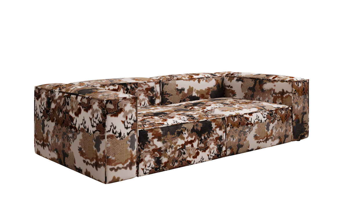 Designer Sofa Lesley 3 Sitzer - Jacquard mit Aquarell-Muster