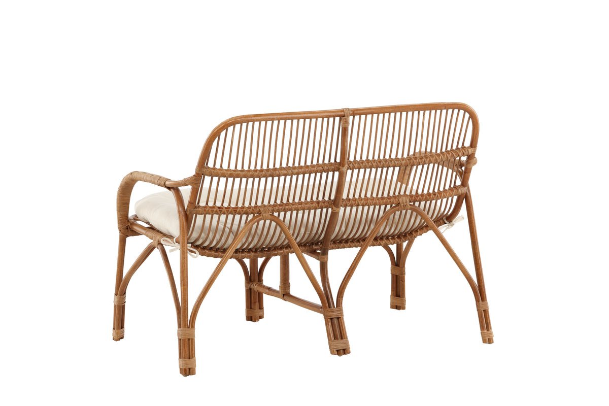 Loungesessel Sevilla – aus Rattan inklusive creme-weißem Kissen